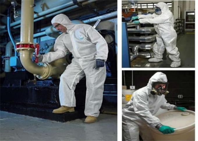 Niedriger Fussel-Antimehrfarbenpsychiaters-weißer schützender Overall, chirurgisches Kleid Sms