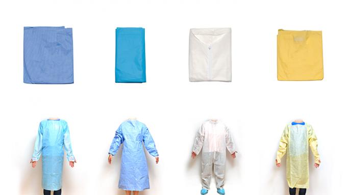Gelbes SBPP-Wegwerfisolierungs-Kleid für Krankenhaus-Gebrauch
