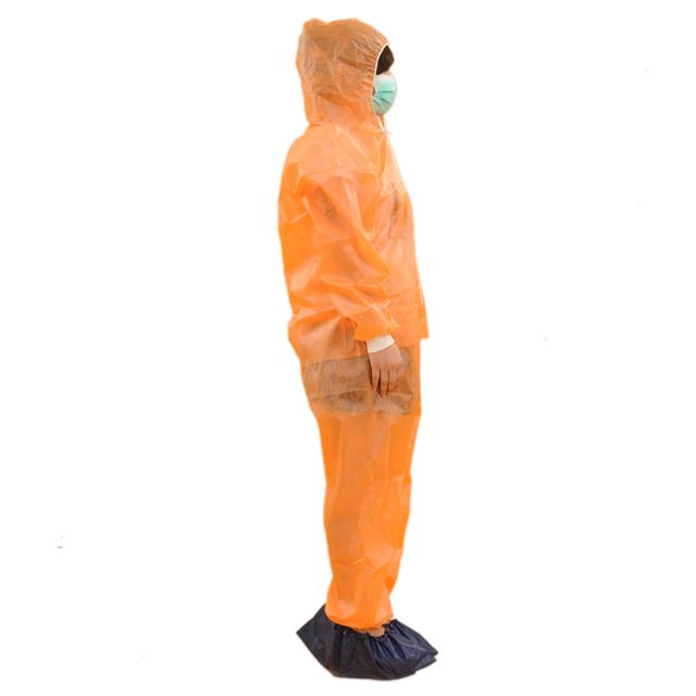 Wegwerfnicht gesponnenes chirurgisches Kleid S-5XL mit Haube und Beuten für Erwachsene