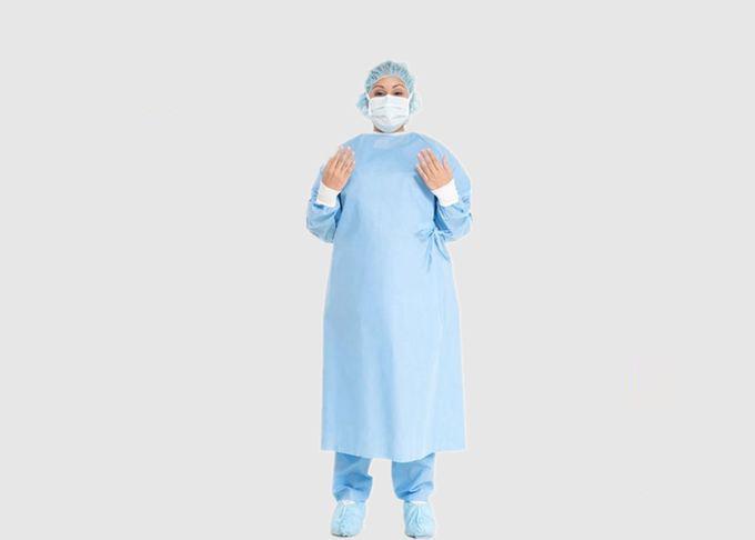 Materielles medizinisches schützendes Kleid Sms mit voller hinterer/elastischer Stulpe