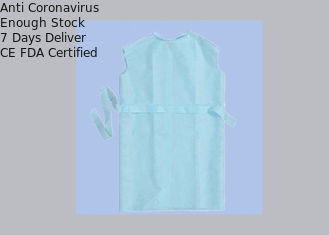 Elastisch/strickte Stulpen-Wegwerfsicherheits-Overall-medizinisches Kleid mit v-Kragen und -taschen