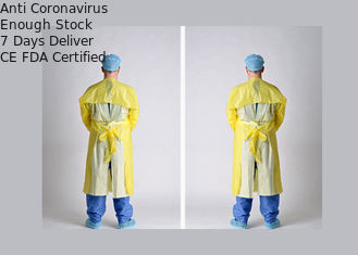 Wasserdichter Wegwerfdoktor Gown, glatte Wegwerfschutzbleche mit Ärmeln