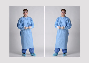 Nicht saugfähiges Wegwerfkrankenhaus scheuert Laborkleid mit gestrickter Stulpe