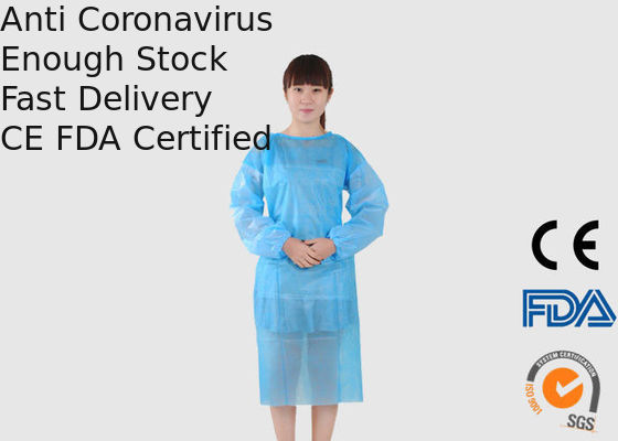 Green Color Disposable Surgical Gown WITH PP Coated PE Material